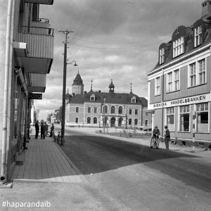 1950 Köpmangatan och Stadshotellet Foto Haparanda stadsarkiv