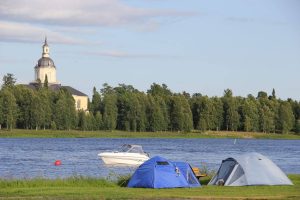 Haparanda camping ligger precis intill Torneälv. Foto Privat